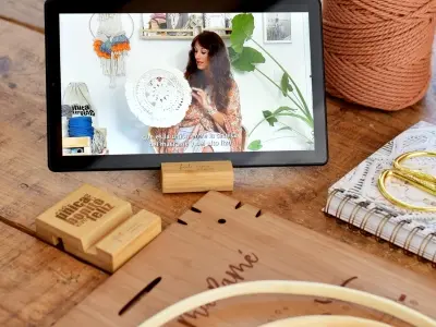 Imagen de un video explicando el diseño de macramé en detalle