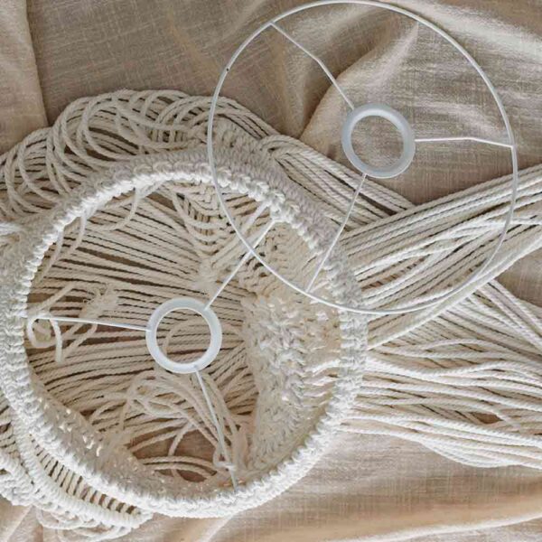 aro lampara macrame