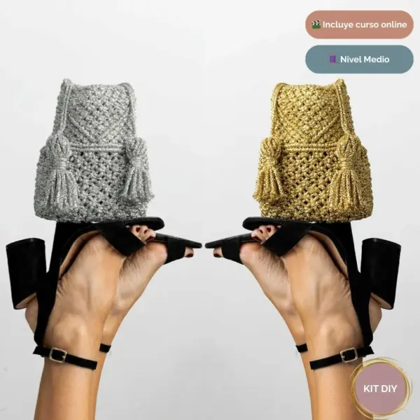 KIT DIY macramé para hacer bolso bombonera Pairs
