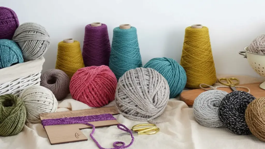 Fibras de macramé creativas y diferentes de Fruto Samore