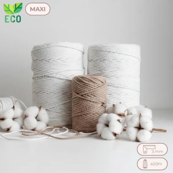 Cuerda Macramé 3mm Artesana 400m