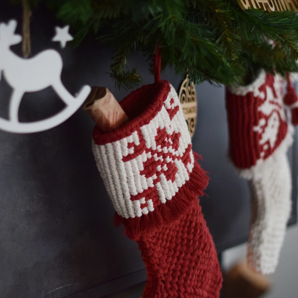 Detalle KIT DIY Bota Navidad macrame - Fruto Samore®