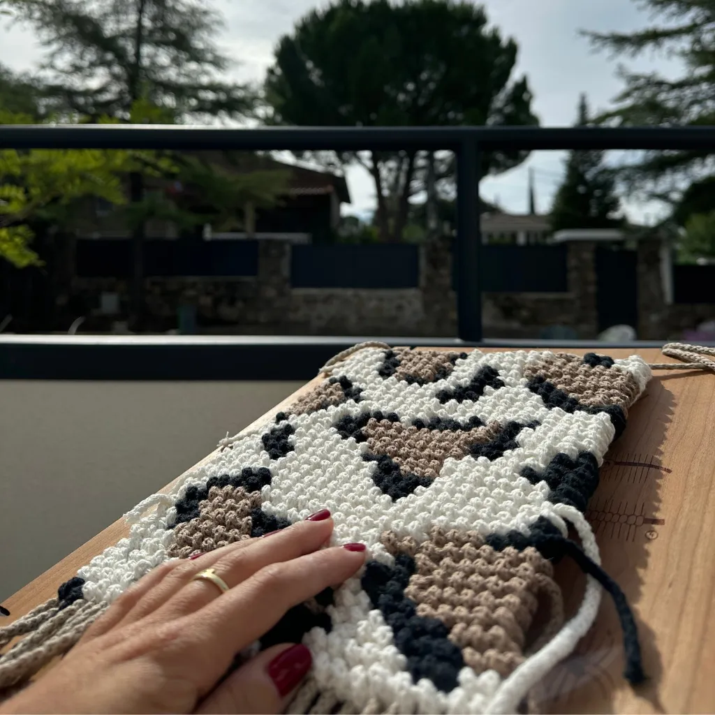 Creacion Kit Macrame Bolso Leopardo Fruto Samore