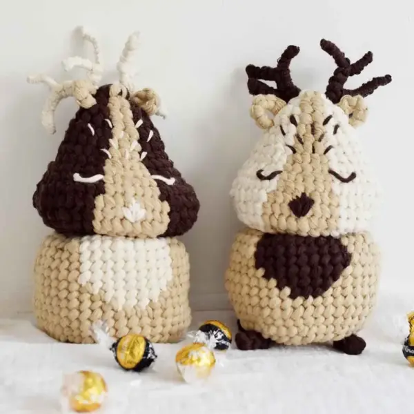 Kit macramé para hacer Bomboneras de con forma de Reno - Fruto Samore®