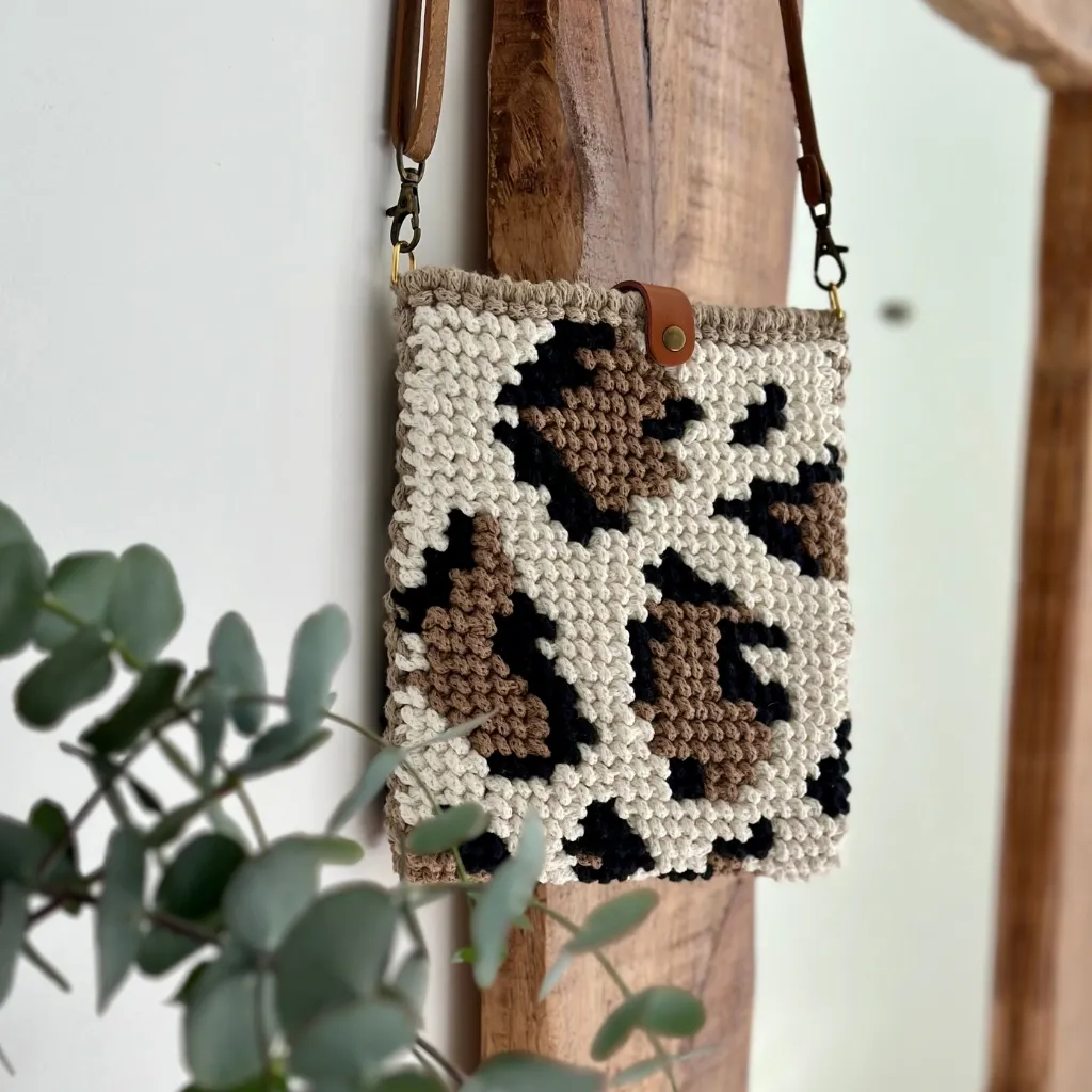 Kit Macrame moderno Bolso Leopardo Fruto Samore
