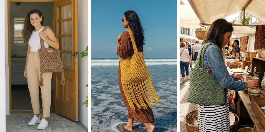 Alumnas curso Bolso Macrame Todo Trote