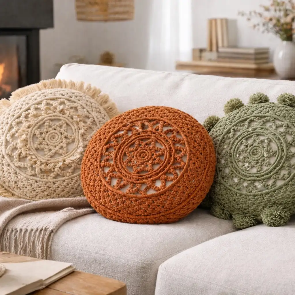 Kit Macrame DIY Cojin Circular Sole Mio Fruto Samore