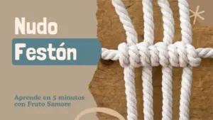 Nudo Festón guiado paso a paso para principiantes de macramé