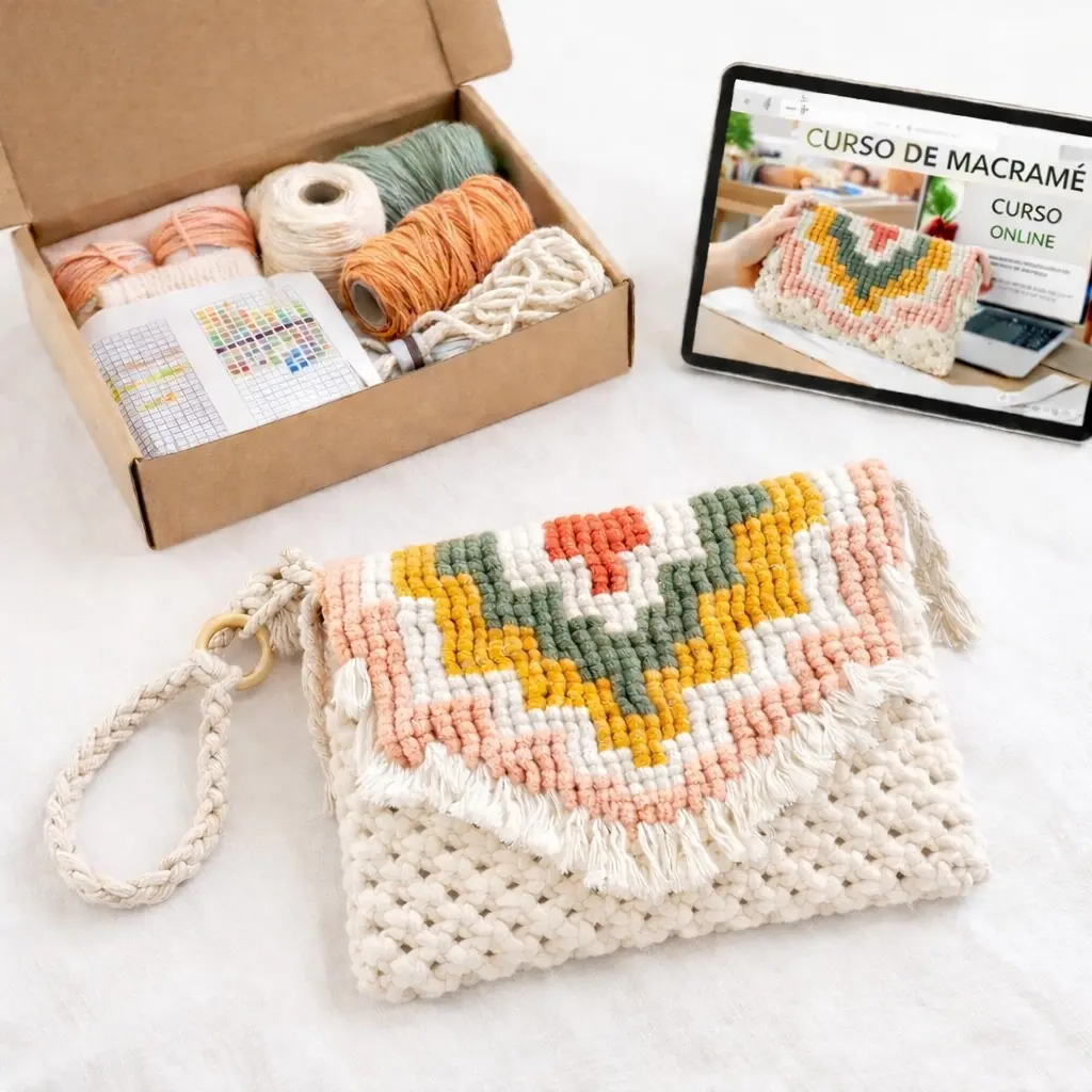 packaging Kit macrame Bolso de Mano Sevilla Fruto Samore