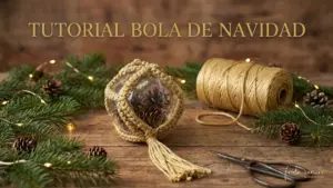 Tutorial gratis Bola Navidad macrame Fruto Samore