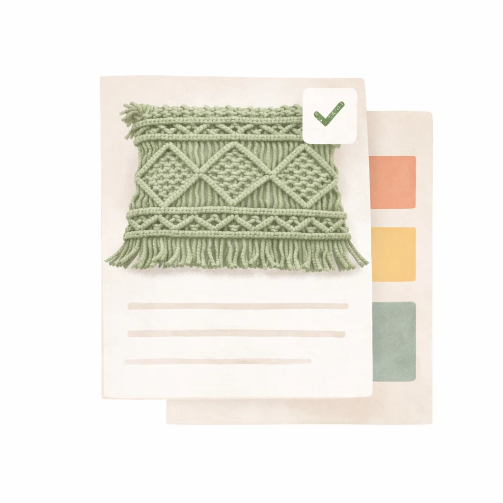 Elegir proyecto de macramé en kit de iniciación · primer paso para aprender desde cero