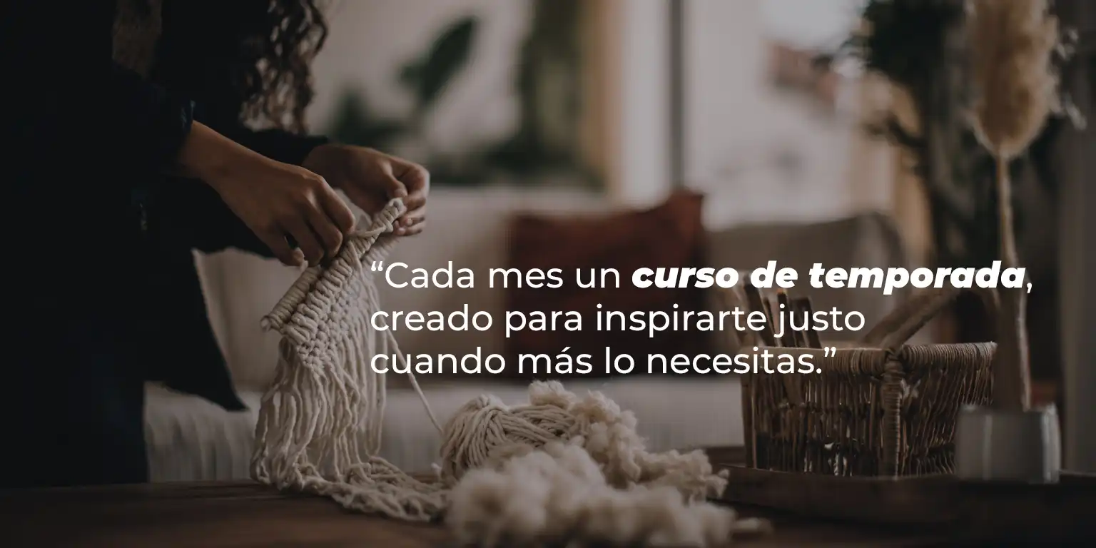 Nuevo curso mensual de macramé moderno incluido en la suscripción FS LOOP