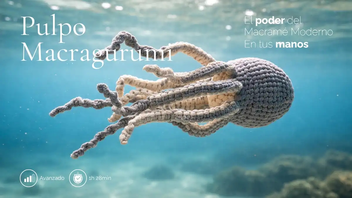 Curso Macrame Pulpo Macragurumi DIY Fruto Samore