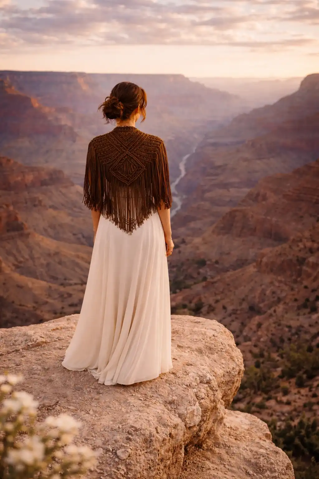 Kit macrame Capa Nochal marron chocolate