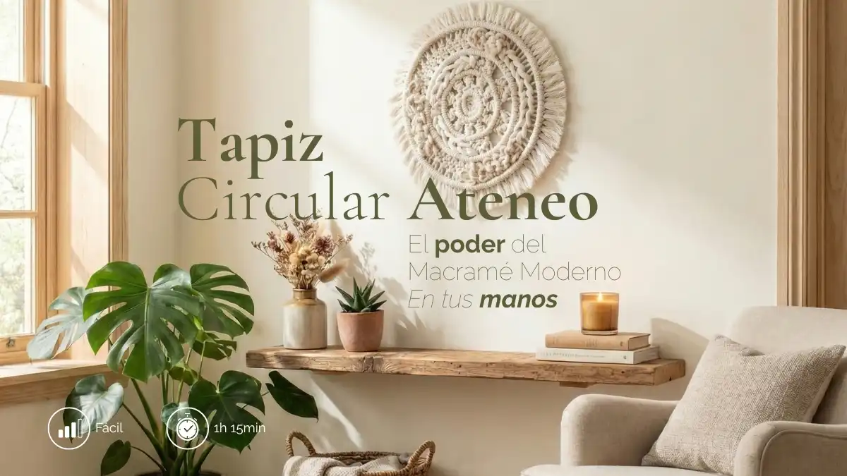 Curso Macrame Nivel Facil Tapiz Circular Ateneo Fruto Samore